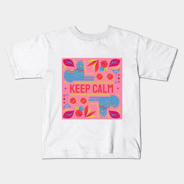 Keep Calm Kids T-Shirt by Salwa's World